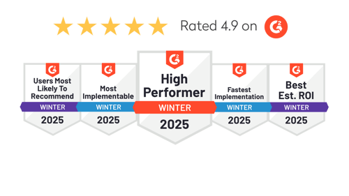 G2 Winter badges + rating  2025-2